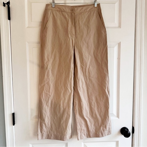 Eileen‎ Fisher Organic Cotton Steel Wide-Leg Pant Lagenlook Size 6 - Picture 4 of 9